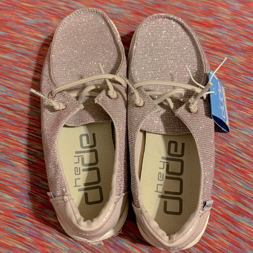 NWT Pink Hey Dudes size Y2